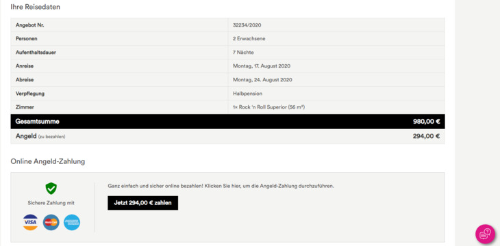 Angeld online bezahlen