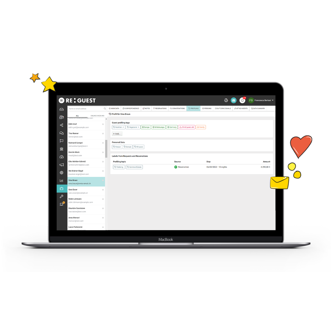 Automatic guest profiling