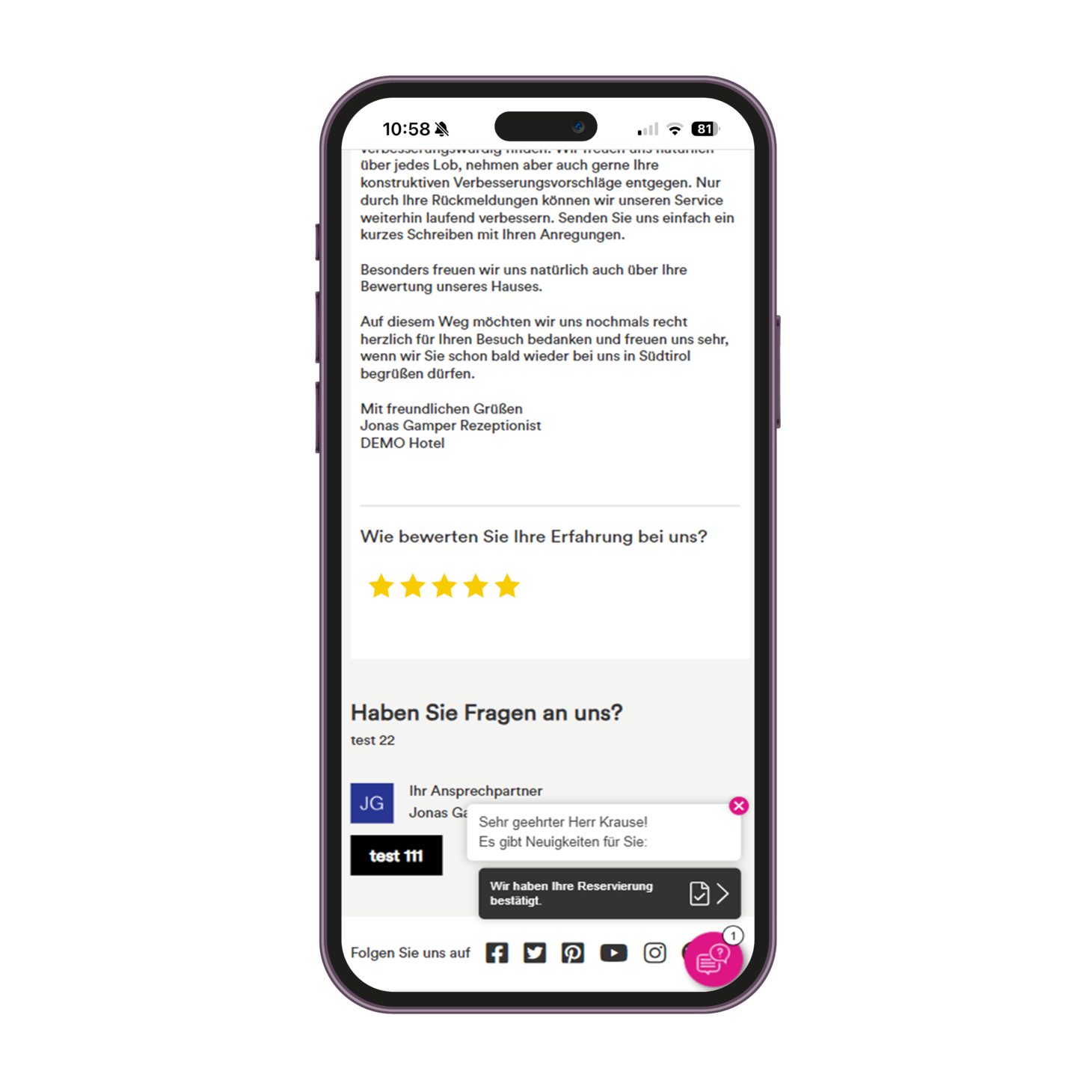 Review Post-stay
